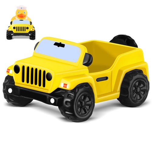 Jeep for Rubber Ducks, 3.5 Inch Jeep Toy Match Most 2 in Rubber Ducks, Jeep Toy for Jeep Dashboard Decorations Accessory Jeep Duck Collection Valentines Birthday Gifts(Yellow )