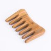 Breezelike Wide Tooth Hair Comb - Natural Mini Wood Comb for Curly Hair - No Static Sandalwood Hair Pick Wooden Comb for Detangling