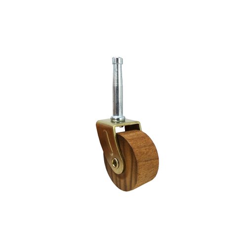Shepherd Hardware 9051 1-5/8-Inch Designer Stem Casters, Wood Wheel, 5/16-Inch Stem Diameter, Brown, 2-Pack