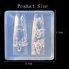 AYDZWJM 3D Lotus Flower Nail Design Nail Art Silicone Molds,Silicone Nail Molds with 10ml Crystal Drops,Nail Decor Nail Stencils Silicone Mold Nail Supplies Nail Accessories