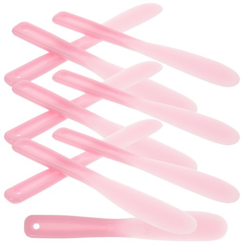 Facial Cream Spatula 10Pcs Mini Cosmetic Spatulas, Silicone Cosmetic Spatula, Mini Cosmetic Skincare Spatula Spoon for Cream, Lotions, Moisturizers Makeup Scoop