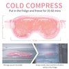 Cooling Eye Mask with Gel Bead, Reusable Cold Compress Ice Pack Sleeping Eye Cooling Pads for After Eyelid Surgery, Puffiness, Puffy Eyes, Headache, Migraine Relief (Pink)