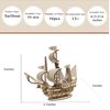 MPIUET 3D Wooden Puzzles for Adults Wooden Sailing Ship Model Kits for Adults, Wooden Watercraft Sailboat Model, 3D Jiasaw Puzzles, 3D Brain Teaser Puzzles, 6.5" × 2" × 6"