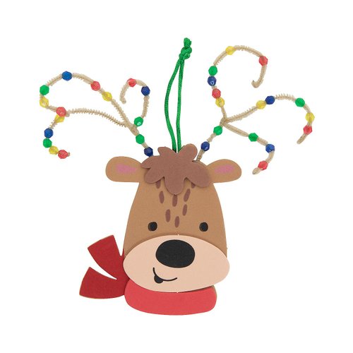 Beaded Reindeer Antler Ornament Craft Kit, Makes 12