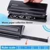 WORKLION Adjustable 6-Hole Punch with Positioning Mark, Daily Paper Puncher for A5 Size Six Ring Binder Planners - Refill Pages