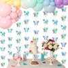40 Feet 3D Iridescent Butterfly Hanging Garlands Holographic Butterflies Laser Paper Garland Party Streamers for Home Ceiling Decor Birthday Party Baby Shower Wedding Theme Backdrop Decoration