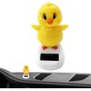 Solar Powered Dancing Chick, Solar Bobblehead Chicken, Solar-Powered Car Charm, Cartoon Bobble Head Chick Ornaments Figures for Car Dashboard, Bobbleheads for Car Dashboard, Solar Power Kits