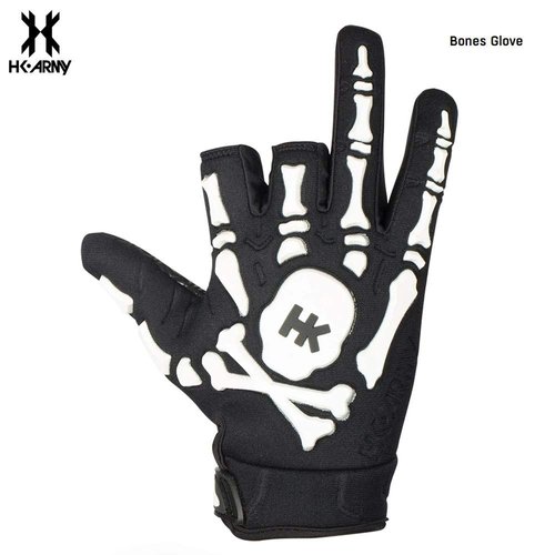 HK Army Bones Paintball Gloves (Medium, White)