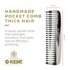 Kent 93TG Mini Beard Comb for Men, Wide Tooth Men's Comb, Mustache Comb and Beard Combs for Facial Hair, Small Pocket Sized Travel Comb, Mini Comb Detangle Comb for Beard Detangling Comb
