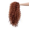 SWACC 20-Inch Long Big Bouffant Curly Wigs for Women Synthetic Heat Resistant Fiber Hair Pieces with Wig Cap (Dark Copper Red)