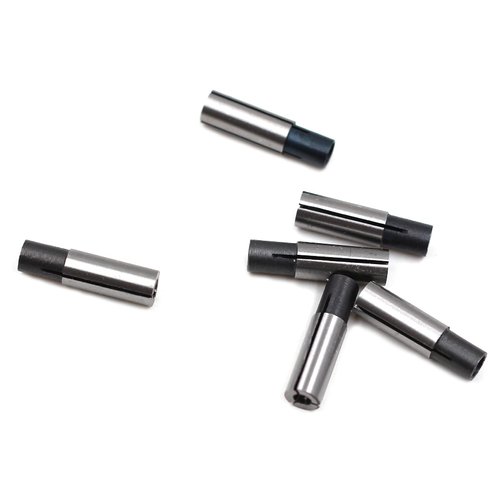 Chiloskit 6 Pics 1/4" to 1/8" Collet Chuck Driver Adapter 1/8" CNC Engraving Bit Router Converter for Engraving Lathe CNC Router Cutter Milling Bit