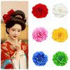 ALIMITOPIA Flower Hair Clip Fabric Artificial Peony Flower Hairpin Barrette Brooch Headdress Bobby Pins Headwear Hair Accessories for wedding Party supplies(Peony Style;4.3 inches;6pcs)