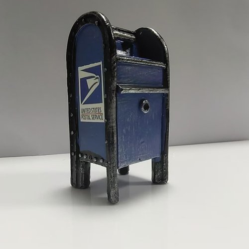 American Payphone 1:12 Scale Model Vintage Payphone Mailbox Model Decoration Mini Dollhouse Furniture Collection for Living Room Home Retro Ornament (Mailbox)