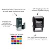 Infusion Self-Inking Custom Rubber Stamp (Personal or Business Use) - Choose from 16 Colors (1-1/2" x 3")