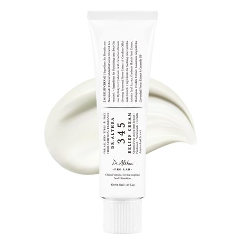 Dr.Althea 345 Relief Cream | Daily Face Moisturizer | Blemish Relief Care | Soothing Recovery & Moisture with Niacinamide, Panthenol | Korean Vegan Skincare for All Skin Types | 1.7 Fl Oz (Pack of 1)