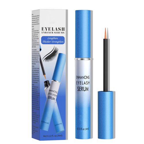 Lash Serum, Rapid Eyelash Growth Serum, Eyelash Serum for Eyelash Growth Thickness, Stronger, Healthier Lashes & Brows, Longer, Fuller, and Thicker Lashes, Vegan & Cruelty-Free (Light Blue 4ML)