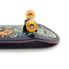 SPITBOARDS 32 x 96 mm Fingerboard Complete Wood Set-Up Assembled, 5-Layers, Silver Trucks with Bushings and Nuts, CNC Bearing Wheels in Transparent Orange, Lasered Foam Grip Tape Cute Monsters