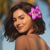 Bartosi Hawaiian Flower Hair Clips Orchid Flower Hair Barrettes Beach Floral Hair Pieces Hair Accessories for Women and Girls (Pack of 9)