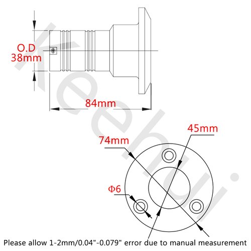 Mirror-Like Polished 316 SS for 1-1/2''(38MM) Marine Boat Yacht Caravan Fuel Tank Deck Fill/Filler with Keyless Cap