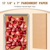 Perkoop 200 Pack Freeze Dryer Parchment Paper Set, Trays Paper Mats for Freeze Dryer Trays Accessories, Fit for Small Medium trays, Unbleached Wood Pulp(17 1/4" x 7")