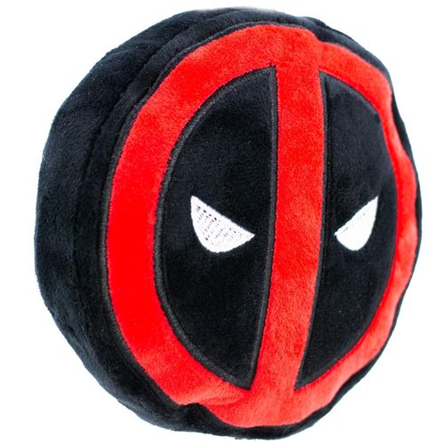 Buckle-Down Dog Toy Plush Deadpool Logo Red Black White, 8" x 6", DTPT-DPBO
