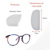 Setex Gecko Grip 1mm Anti Slip Eyeglass Nose Pads, (5 Clear Pair) USA Made, Innovative Microstructured Fibers, 1mm x 7mm x 16mm
