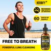 HERBIFY Mullein Drops - Lung Cleanse - Leaf Extract - Powerful Mullein for Immune Support,Detox & Respiratory Support - Made in USA - Lung Cleanse for Smokers - 4 Oz