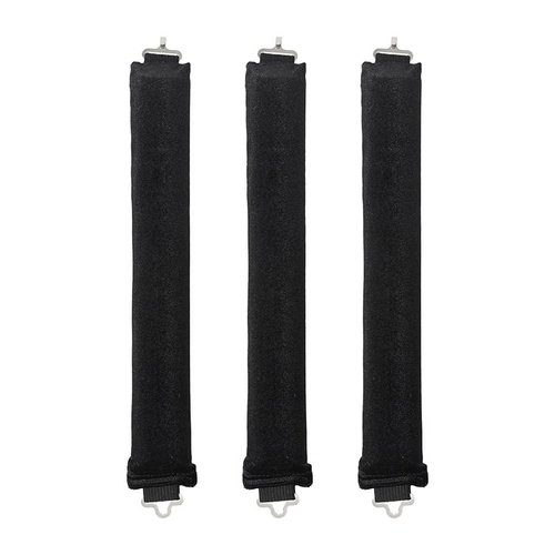 Heatless Hair Curler, Heatless Curls Overnight Blowout Rods, Heatless Hair Culers to Sleep in, No Heat Jumbo Soft Curling Rods with Hooks for All Hair Types Black 3Rods