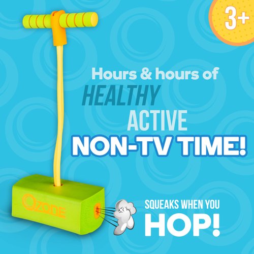 Flybar Pogo Stick - Ozone My First Foam Pogo Jumper, Indoor Jumper & Pogo Stick for Kids, Indoor Toys for Toddlers Age 3-5 (Ozone Green)