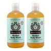 Herbal Body Wash, Eucalyptus Lime by Moon Valley, All Natural Ingredients, No Parabens, Vegan, Moisturizing Essential Oils, Two Pack