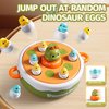 Fugacus Dinosaur Rotating Board Game | Family Game Toys | Music Rotating Board Game | Birthday Gifts for Boys and Girls Aged 6-8 | Toys for 3-6 Years Old | 4-in-1 Board Game | Reaction Training Game