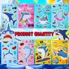 Cleverplay Make Your Own Shark Sticker, 24 Sheets, Shark Party Favors, Birthday Decorations