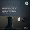 GE LED+ Backup Battery LED Light Bulbs, 8W, Rechargeable Emergency Light for Power Outages + Flashlight, Soft White, A21 (2 Pack)