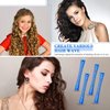 96 Pieces Hair Perm Rods, Cold Wave Rods Plastic Perming Rods Heatless Curlers Rollers with 2 Steel Pintail Comb Rat Tail Comb for Hairdressing Styling Tools (Blue, 0.35 Inch/ 0.9 cm)