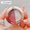 Timipoo Double color eye shadow, high pigment eye makeup palette, matte shimmer metal eye shadow powder, waterproof and durable color eye shadow (03#Rose powder)