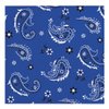Creative Converting 16 Count Paper Beverage Napkins, Blue Bandana Cowboy