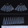 NMKL38 Clear Dual Forms Acrylic Nail System UV Gel Nail Mold Full Cover Fasle Nail Tips with Scale 12 Size Manicure Pedicure Tools for Polygel Nail Tips (120 Water drops Dual Forms)