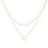 MEVECCO Gold Layered Choker Necklace for Women,18K Gold Plated Cute Dainty Karma Round Circle Disc Charm Small Beaded Satellite Chain Minimalist Choker Necklace for Girls