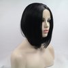 xiweiya Natural Black Wig Short Bob Hair Synthetic 13 * 3 Lace Front Wigs Heat Resistant Fiber Hair Glueless Soft Lace Replacement Wig Gifts for women 14 inch