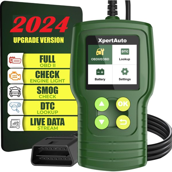 XpertAuto C302 OBD2 Scanner Code Reader for Car Check Engine, Automotive CAN Diagnostic Tool, Read and Erase Fault Codes, Check Emission Status, Universal for All OBD II Protocol Cars After 1996