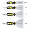 Putty Knife Scrapers, Spackle Knife, Metal Scraper Tool for Drywall Finishing, Plaster Scraping, Decals, and Wallpaper (4 Pack, 5”, 4”, 3”, 1.5” Wide)