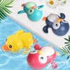 Dmeixs Baby Bath Toys 4 Pack Wind Up Bath Toys for Toddlers 1-3 Year Old Penguin Duck Bathtub Toys for Baby Floating Pool Games Water Toys Swimming Bath Toys for Toddlers Kids Boys Girls 1 Years Old