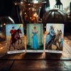 OMNITO Original Idylls 78 Tarot Card Set | Pocket-Sized (4.13" x 2.3") | Unique Borderless Deck | Fortune Telling Cards | Classic Meanings with Online Guide Book for Beginners