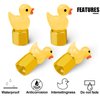 GOOTHX Tire Valve Stem Cap, 4 pcs Glow-in-The-Dark Cute Duckling Tire Valve Cap, Universal for Cars, Motorcycles, Trucks, and Bicycles.(Yellow)