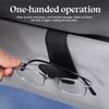 Sunglasses Holder for Car Sun Visor, 2 PCS Magnetic Leather Eyeglass Hanger, Sun Glasses Mount Clip on Visors, Ticket Card Cash Organizer, Auto Interior Accessories (Carbon Fiber)