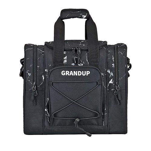 GRANDUP Bowling Ball Bag for Single Ball - Black Bowling accessories Ball Tote Bag Bowling Bag with Padded Ball Holder - Fits Bowling Shoes Up to Mens Size 14