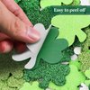 Avikosi 300 Pieces Green Glitter Shamrock Foam Stickers for St Patrick's Day - Lucky Clover Foam Stickers for Kids, St. Patricks Day Irish Party Decoration Craft Supply Self Adhesive Seals