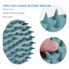 INNERNEED Scalp Massager Shampoo Brush, Wet & Dry Manual Scalp Care Head Scrubber Hair Washing, Soft Silicone Bristles, for Hair Growth, Dandruff Removal (Dark Green)