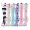 MOGGEI Kids Girls Knee High Socks Long Boot Crazy Silly Fun Gift Tall Funny Cute Animal Child Gift Stocking Stuffers Socks 6 Pairs Girls Socks (Animal A)