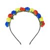 Love Sweety BOHO Floral Crown Rose Flower Headband Hair Wreath (Red Yellow Blue)